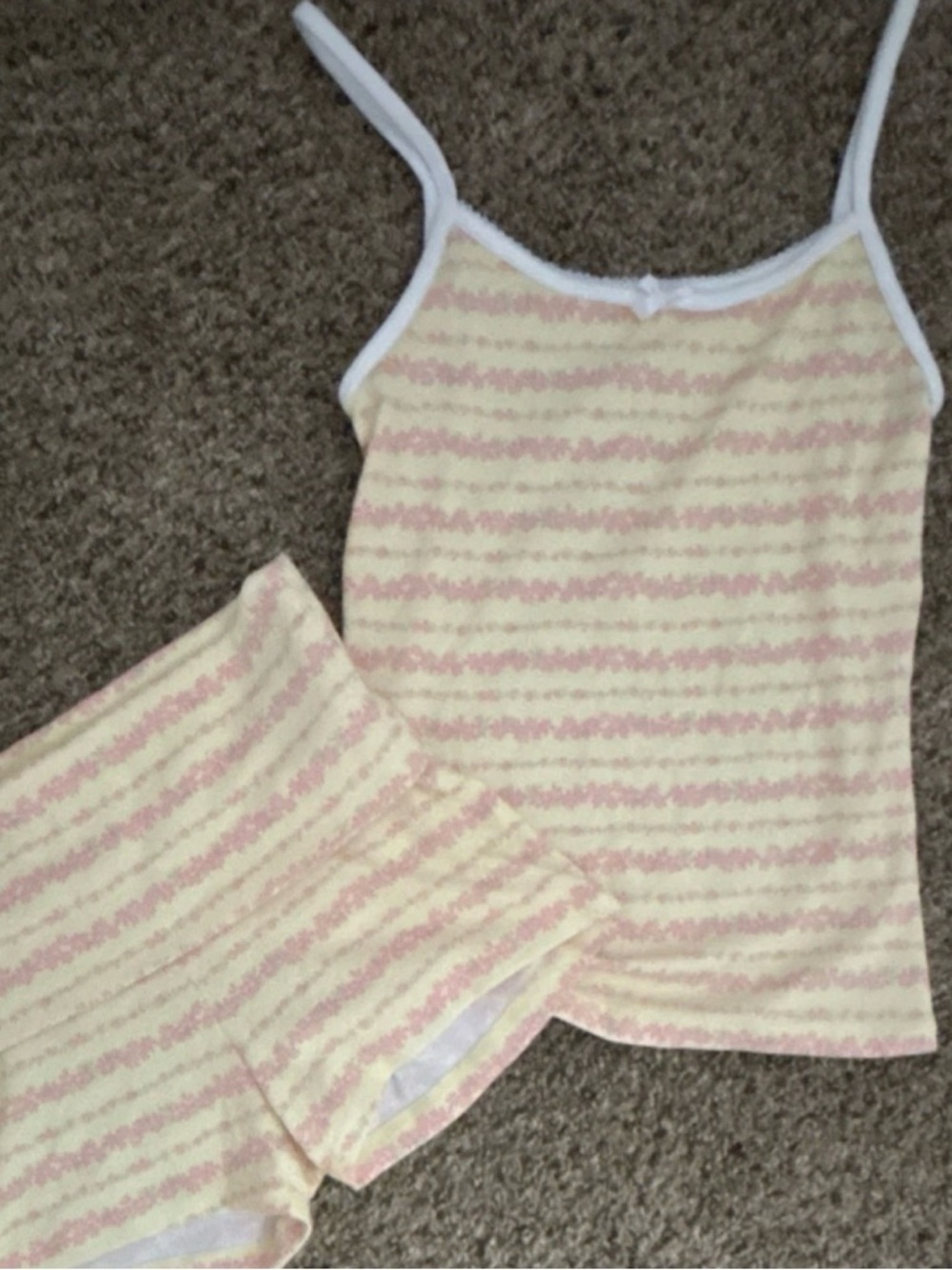 PINK Victoria's x Frankies Bikini Yellow and Pink Floral Sleep set Collab